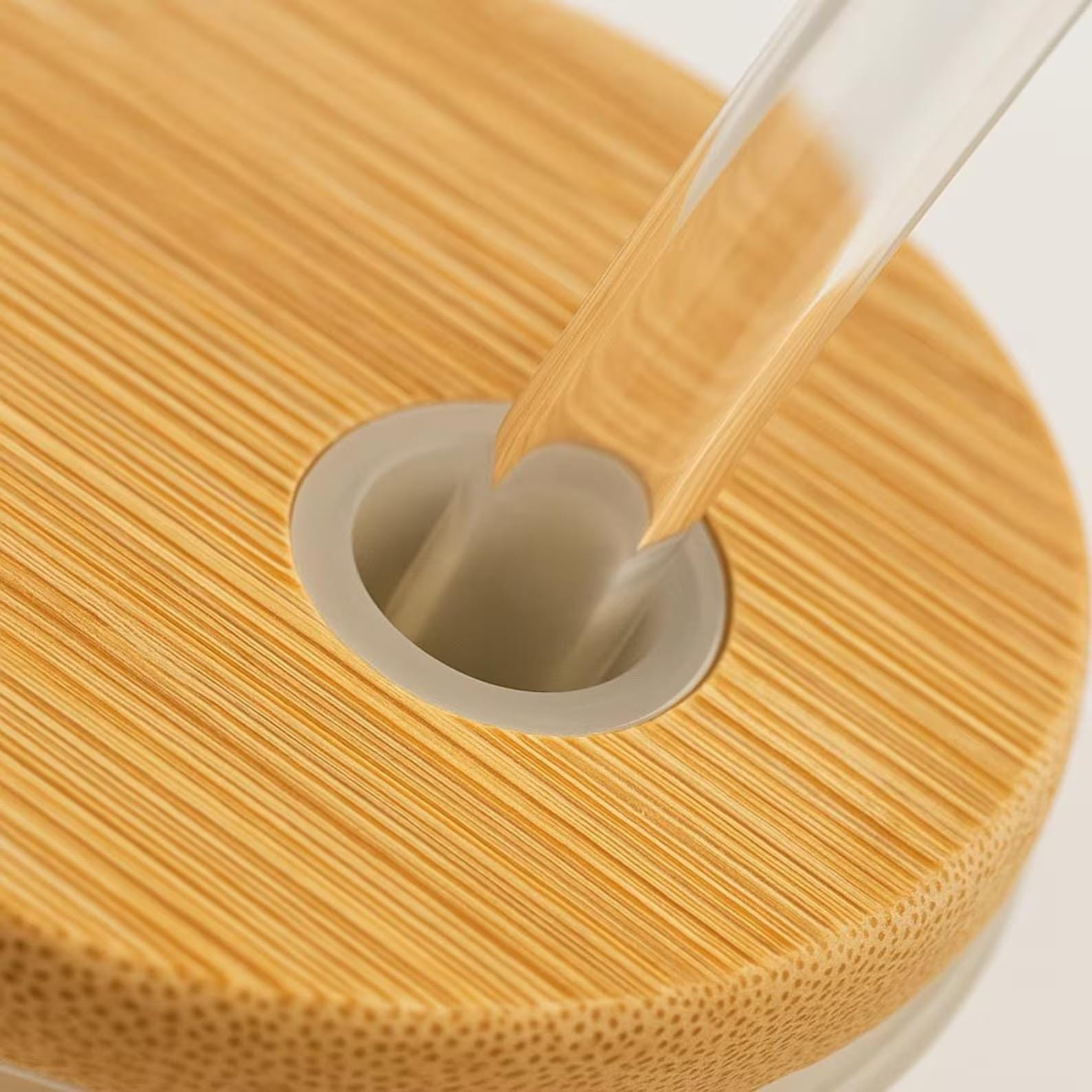 Personalized Iced Coffee Glass Tumbler with Lid and Straw